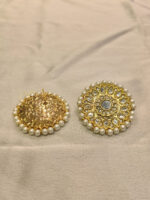 24 Karat Gold Plated Floral Gold Studs - Image 2