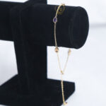 Minimal zircon oval stone bracelet for women Elegant everyday zircon bracelet with gold chain Lightweight zircon bracelet with anti-tarnish warranty