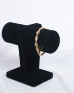 Diamond cut zircon bracelet gold plated Geometric zircon bracelet for women