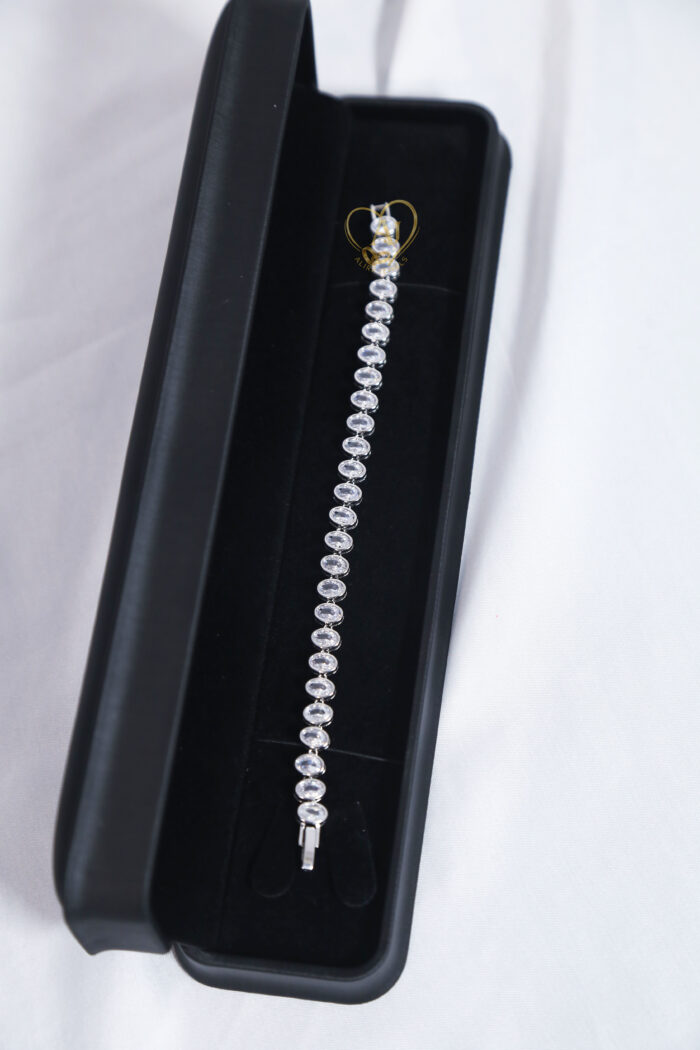 Oval-Cut Zircon Tennis Bracelet - Image 2