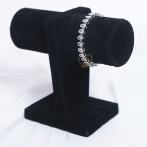 Oval-cut zircon tennis bracelet for women Luxury silver zircon bracelet bridal wear Elegant zircon tennis bracelet party jewelry