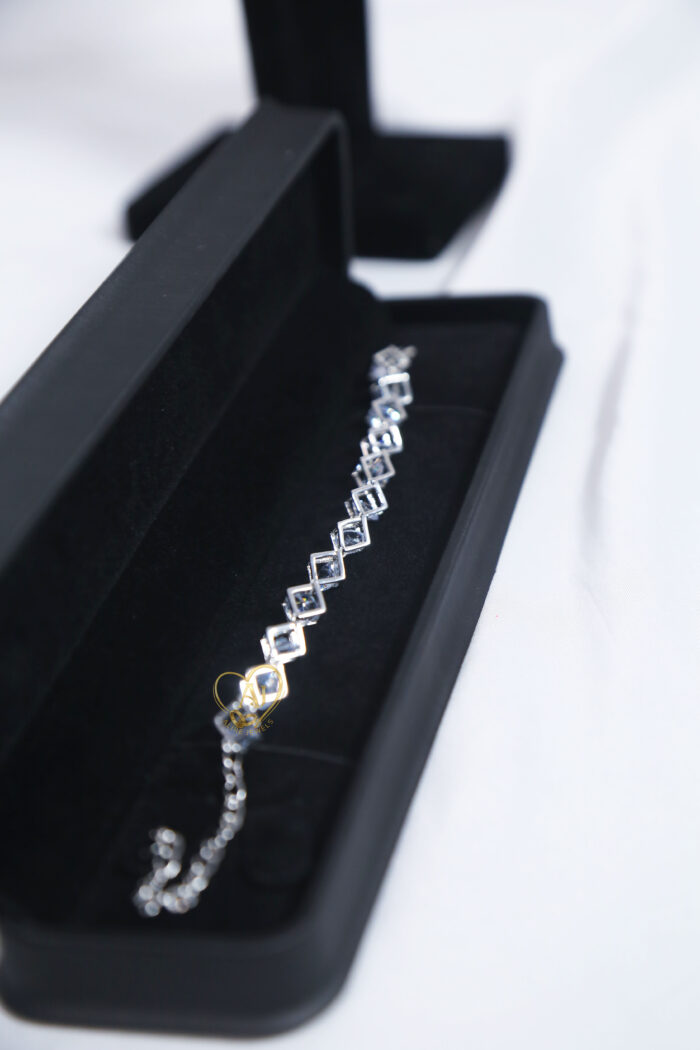 Geometric Square Zircon Bracelet - Image 2