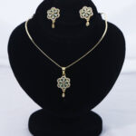 Eternal Bloom Zircon Set – Pendant & Earrings