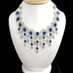 Blue Sapphire Inspired Necklace Set