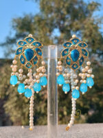 Kundan Earrings – 24K Gold Plated with Pearl Tassels