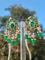 Kundan Earrings – 24K Gold Plated with Pearl Tassels - Image 7