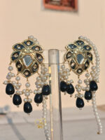 Kundan Earrings – 24K Gold Plated with Pearl Tassels - Image 8