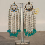 Traditional kundan earrings with cascading pearls – Anti Tarnish Jewelry
