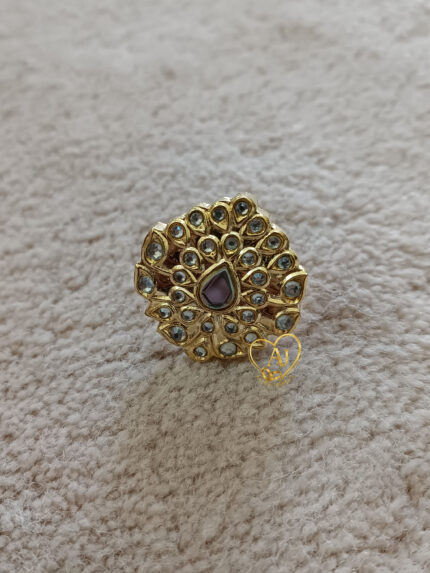 Kundan Stud Earrings – 24K Gold Plated with Floral Design & Stones Handcrafted 24K Gold Plated Kundan Studs – Anti Tarnish Jewelry for Women Traditional Kundan Stud Earrings – Looks Like Real Gold, 1-Year Warranty