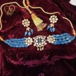 Blue Blossom Multani Choker Set