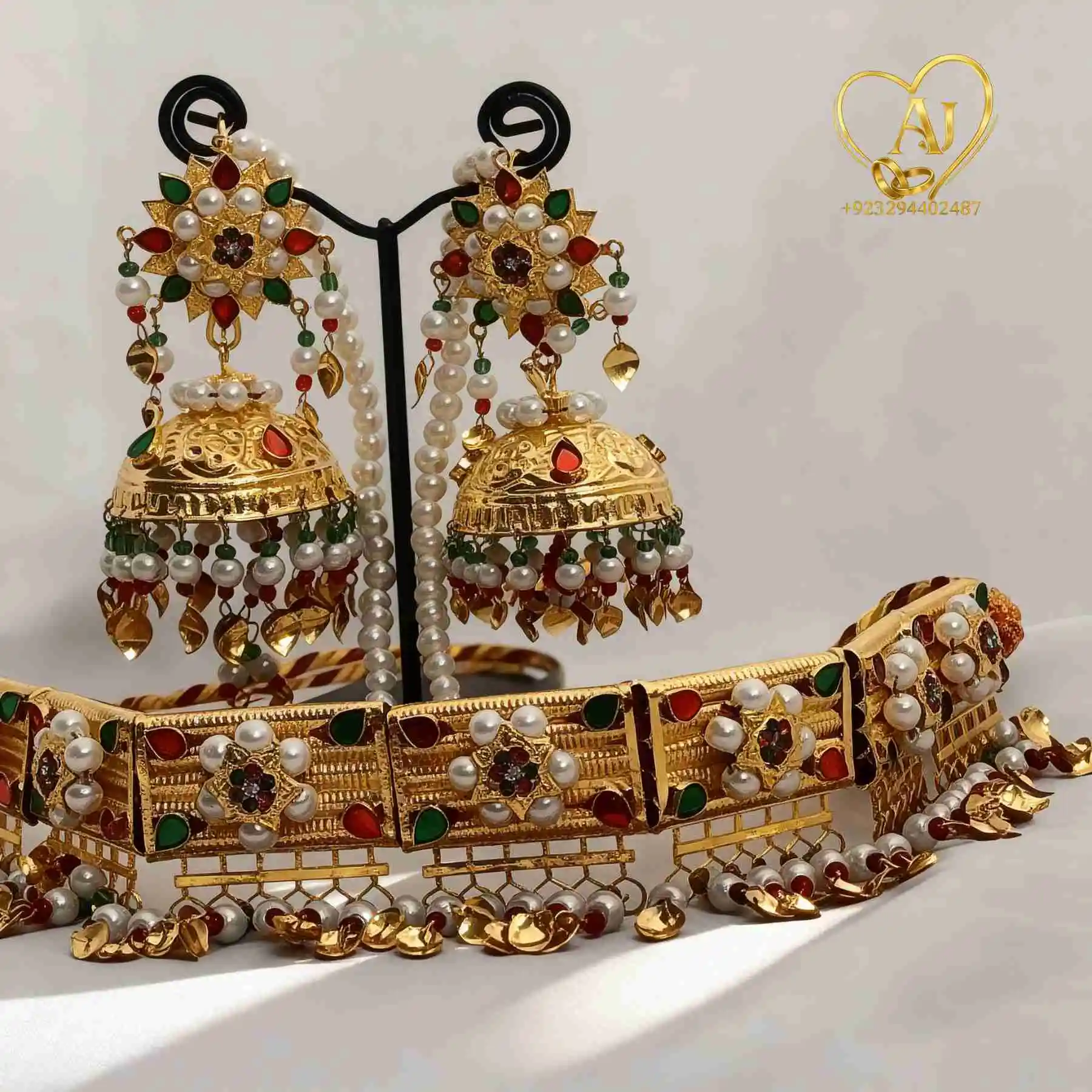 image_1761781807245_compressed Gold Plated Hyderabadi Patti & Jhumkey - Image 1
