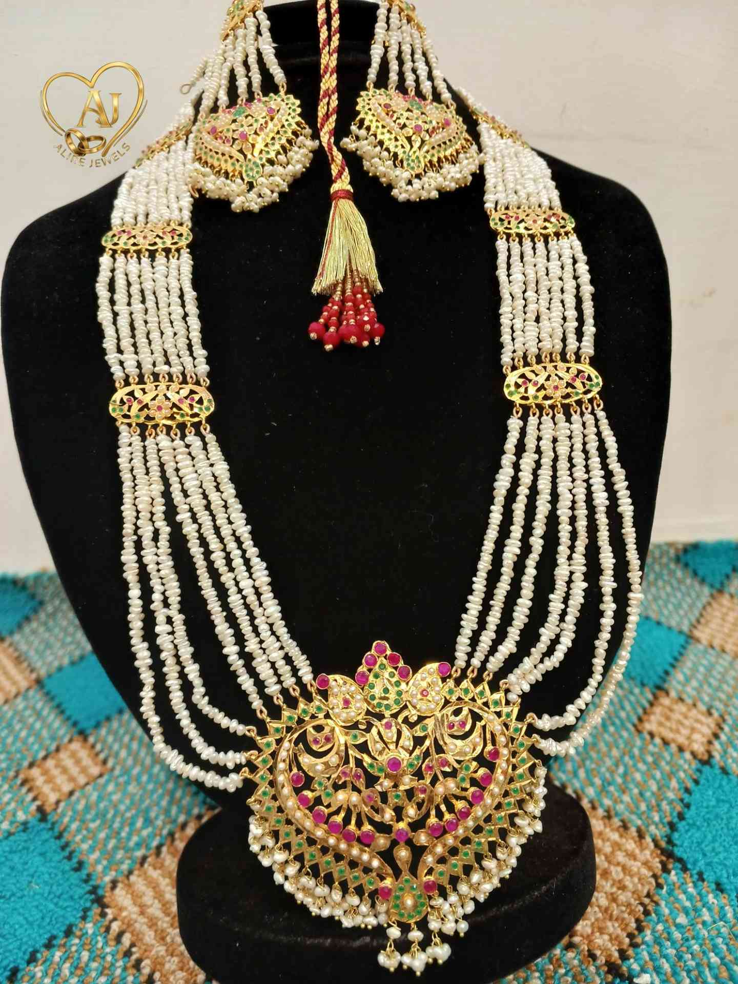 image_1761781811857_compressed Grand Multani Pearl Pendant Haar Set - Image 1