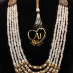Layered Pearl Pendant Multani Necklace